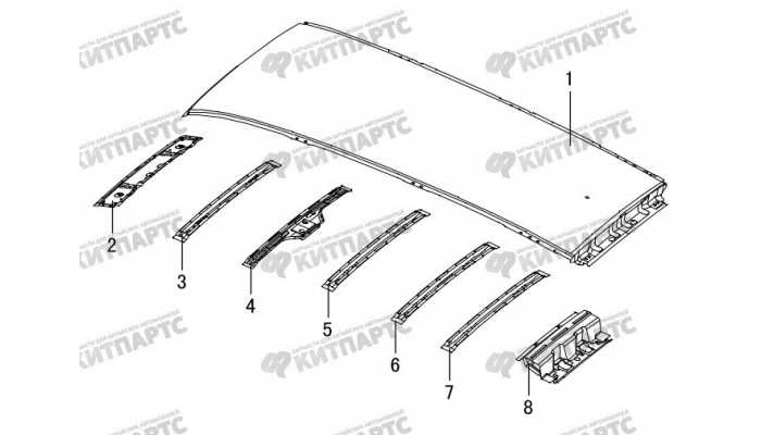 Панель крыши (без люка) Great Wall DW Hower H5