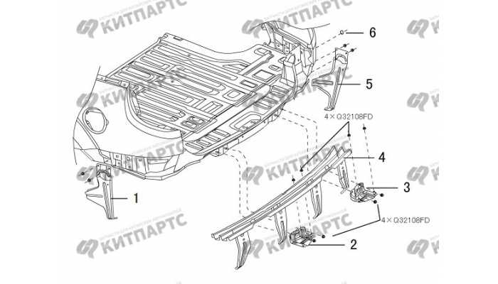 Кронштейн заднего бампера Great Wall Hover H3 New