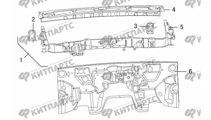 Панель стеклоочистителя, моторного отсека Great Wall DW Hower H3